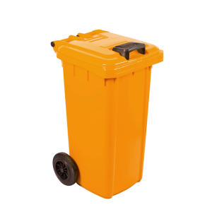 80L Virgin Wheelie Bin Orange