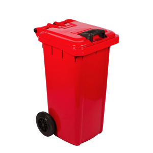 80L Virgin Wheelie Bin red