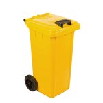 80L Virgin Wheelie Bin yellow