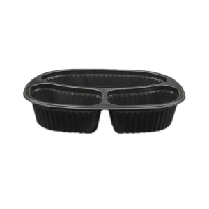 FOO185 Catering 3 Division Tray Black T7315