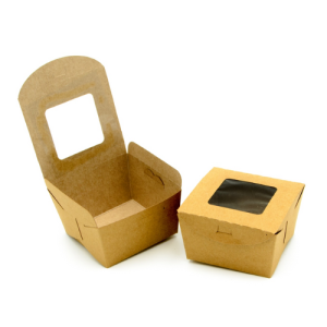 FOO208 Kraft Brownie Box Window