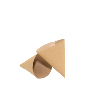 FOO224 Kraft Chip Cone Small