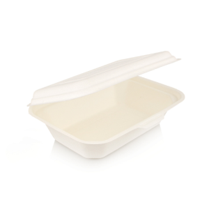 FOO419 Bagasse Single Meal Box 600ml