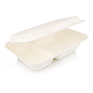 FOO421 Bagasse Meal Box 2 Divisions
