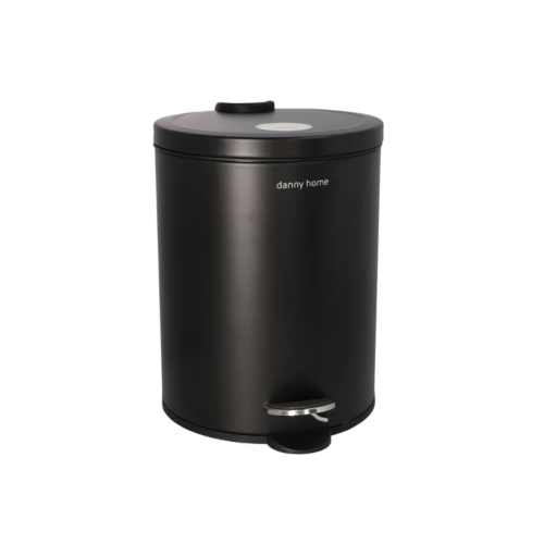 Pedal Trash Can Black 5L