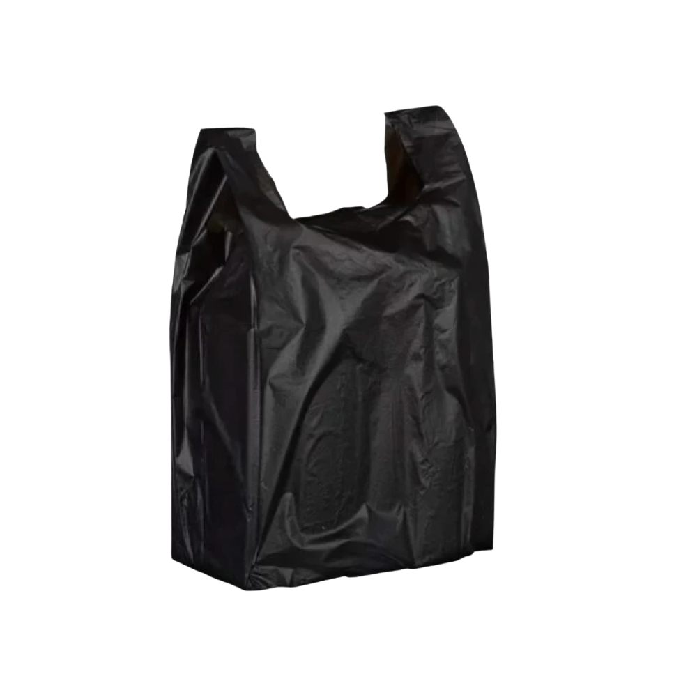 CAR004 Plastic Carry Bags Black - Image 1