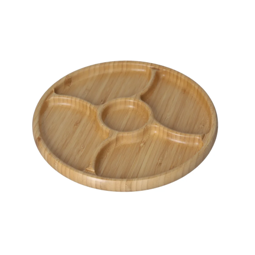 Bamboo 5 Grid Platter 24.5cm