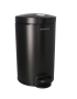 Pedal Trash Can Black 12L Stainless Steel