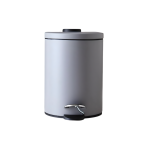 Pedal Trash Can Grey Stainless Steel 5L