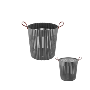 Basket Round with Lid 33L