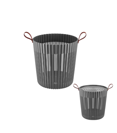 Basket Round with Lid 33L