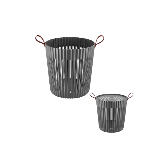 Basket Round with Lid 33L
