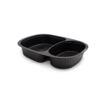 Catering Meal Tray 2 Div Fold Over (100) / Box