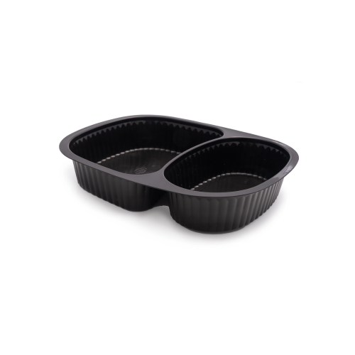 Catering Meal Tray 2 Div Fold Over (100) / Box