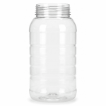Bottle PET Ribbed 1L with Lid