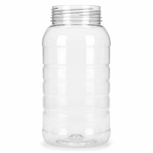 Bottle PET Ribbed 1L with Lid